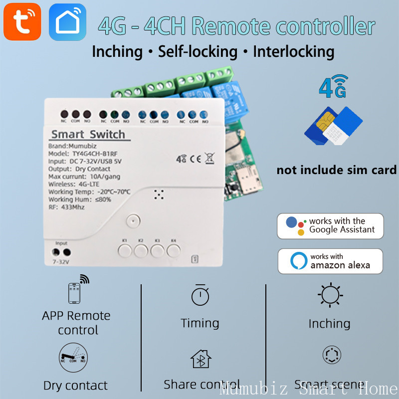 Tuya 4 Channel - Tuya Smart 4G LTE Schalter 12
