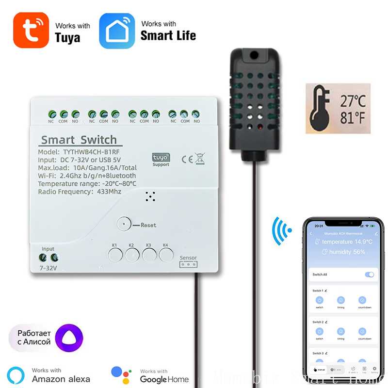 Tuya Smart 7-32V WiFi 4-Kanal- – Tuya 4 Channel Bewertung und Preis