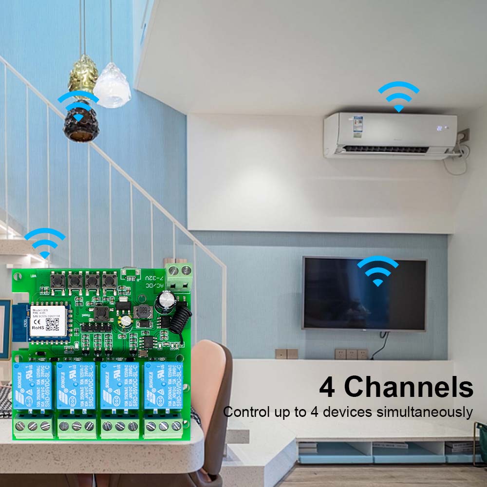 Intelligentes WLAN-Schaltmodul – Tuya 4 Channel Bewertung und Preis